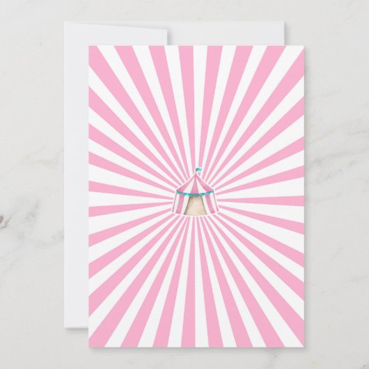 Circus Party Animals Carnaval First Birthday Kaart (Achterkant)