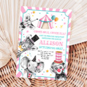 Circus Party Animals Carnaval First Birthday Kaart