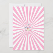 Circus Party Animals Carnaval First Birthday Kaart (Achterkant)