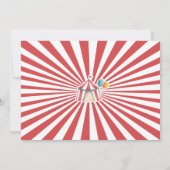 Circus Party Animals Carnaval First Birthday Kaart (Achterkant)