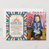  Circus Party Carnaval Party Verjaardagsfoto Kaart (Voorkant)
