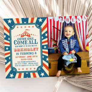  Circus Party Carnaval Party Verjaardagsfoto Kaart