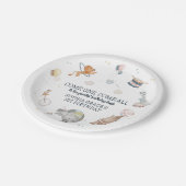 Circus Party Carnaval Thema 1e verjaardag Papieren Bordje (Gekanteld)