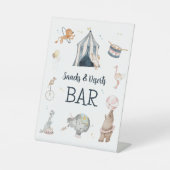 Circus Party Carnaval Thema 1e verjaardag Reclamebord Met Voetstuk (Voorkant)