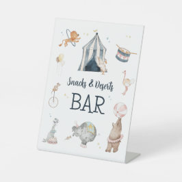 Circus Party Carnaval Thema 1e verjaardag Reclamebord Met Voetstuk