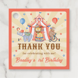 Circus Party Dieren Carnaval Verjaardag Dank u Bedankjes Labels