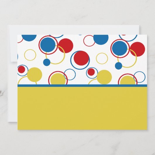 Circus Party Foto Kaart (Achterkant)