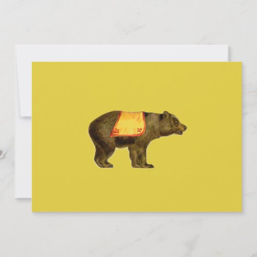 Circus Party Invitation Kaart (Achterkant)