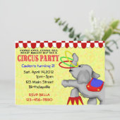Circus Party Kaart (Staand voorkant)