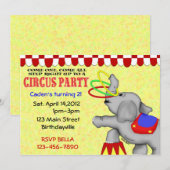 Circus Party Kaart (Voorkant / Achterkant)