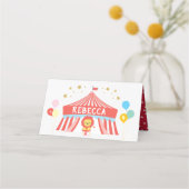 Circus party label, carnaval plaatskaartje (Voorkant)