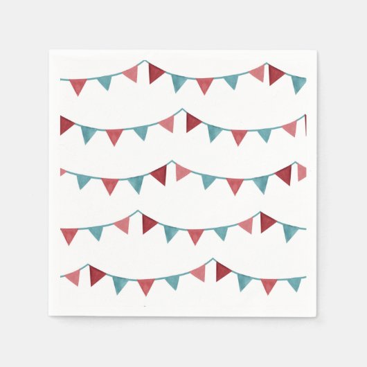 Circus Party Napkins | Carnival Napkins Servet (Voorkant)