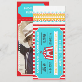 Circus Party Ticket Kinder Party voegt foto toe Kaart