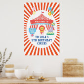 Circus party welkomstbord, Carnival Poster (Keuken)