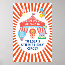 Circus party welkomstbord, Carnival Poster