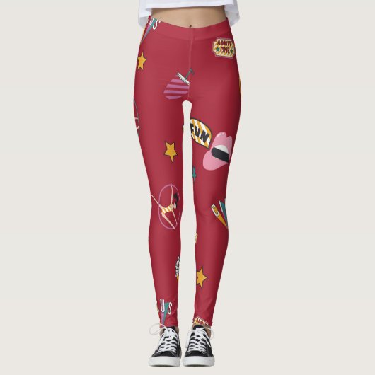 Circus patroon leggings (Voorkant)