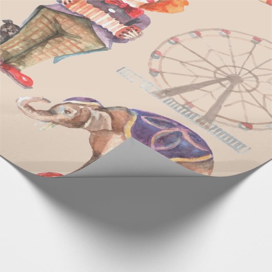 Circus Pattern Cadeaupapier (Hoek)