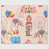 Circus Pattern Cadeaupapier (Vlak)