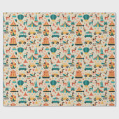 Circus Pattern Cadeaupapier (Vlak)