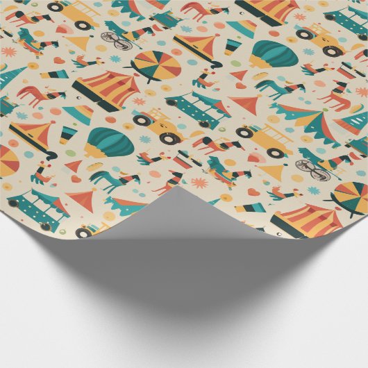 Circus Pattern Cadeaupapier (Hoek)