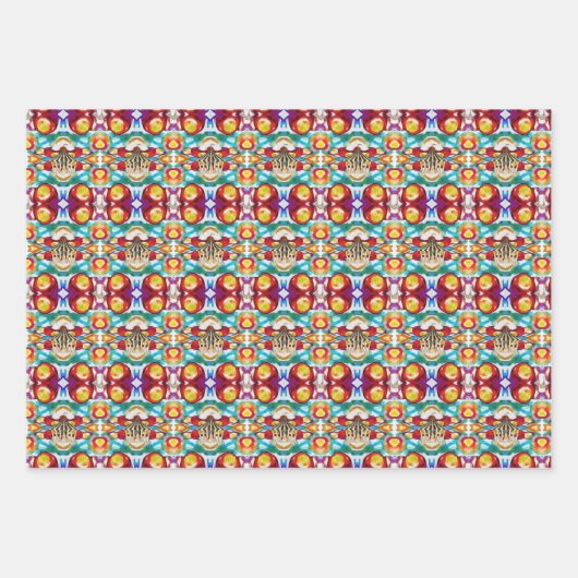 Circus Pattern Inpakpapier Vel (Voorkant)