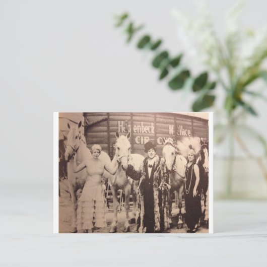 Circus Performance and White Horses Briefkaart (Staand voorkant)