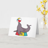 Circus Performance Seal Kaart (Gele Bloem)