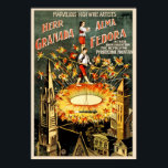 Circus Performance Vintage Poster<br><div class="desc">Dit is een publiek domein vintage poster met zijn afbeelding kleuren die door Adobe Photoshop voor scherpte van druk worden verbeterd. De afbeeldingen van het Concept zijn, voor zover ik weet, allemaal openbaar, tenzij anders vermeld. Neem contact met me op als je hier afbeeldingen ontdekt die niet openbaar zijn. Ik...</div>