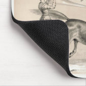 Circus performer springen over een groot lint muismat (Hoek)