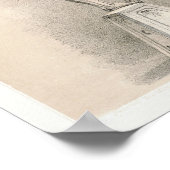 Circus performer springen over een groot lint poster (Hoek)