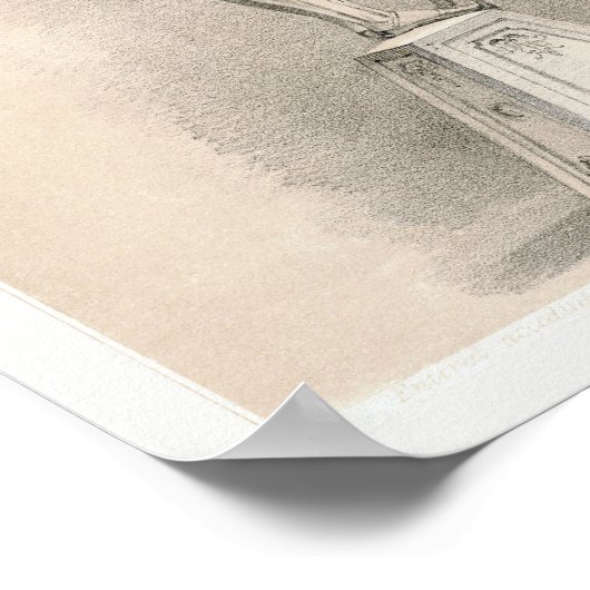 Circus performer springen over een groot lint poster (Hoek)