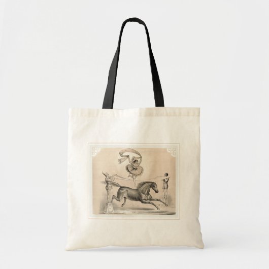 Circus performer springen over een groot lint tote bag (Voorkant)