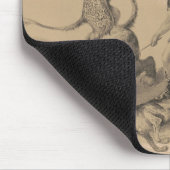 Circus performer staande tussen gemene dieren muismat (Hoek)