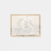 Circus performer staande tussen gemene dieren post-it® notes (Voorkant)