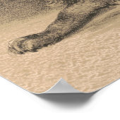 Circus performer staande tussen gemene dieren poster (Hoek)