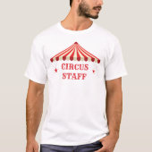 Circus Personeel Verjaardag Thema Party Ouders T-shirt (Voorkant)