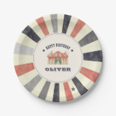 Circus Persoonlijke verjaardag Papieren Bordje (Voorkant)