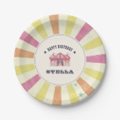  Circus Persoonlijke verjaardag Papieren Bordje (Voorkant)