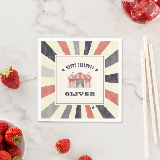  Circus Persoonlijke verjaardag Servet (Insitu)
