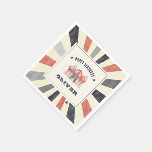  Circus Persoonlijke verjaardag Servet (Hoek)