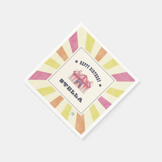  Circus Persoonlijke verjaardag Servet (Hoek)