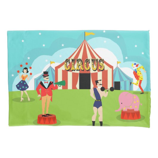 Circus Pillowcase Kussensloop (Voorkant)