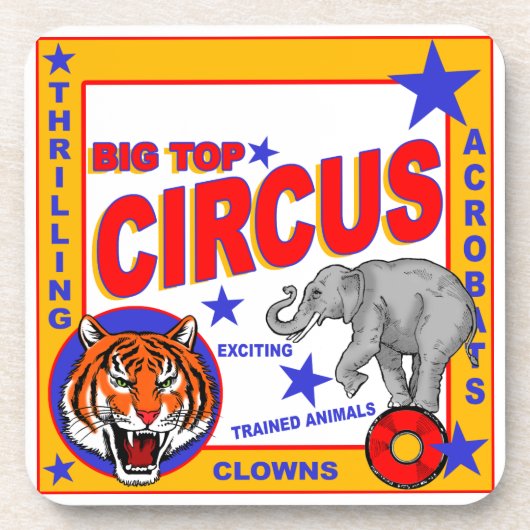 Circus Poster Bier Onderzetter (Voorkant)