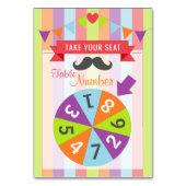  Circus Poster Birthday Party Table No. Kaart (Achterkant)