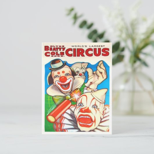 Circus Poster Briefkaart (Staand voorkant)