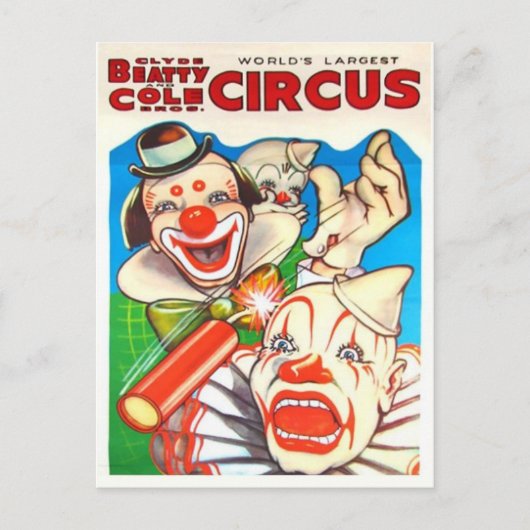Circus Poster Briefkaart (Voorkant)