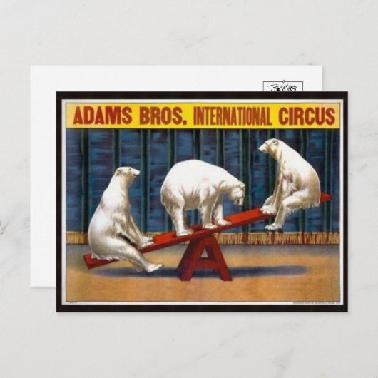 Circus Poster Briefkaart (Voorkant / Achterkant)