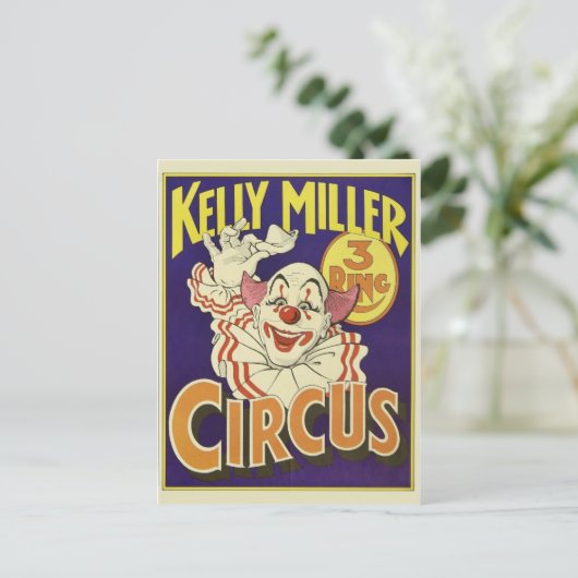 Circus Poster Briefkaart (Staand voorkant)