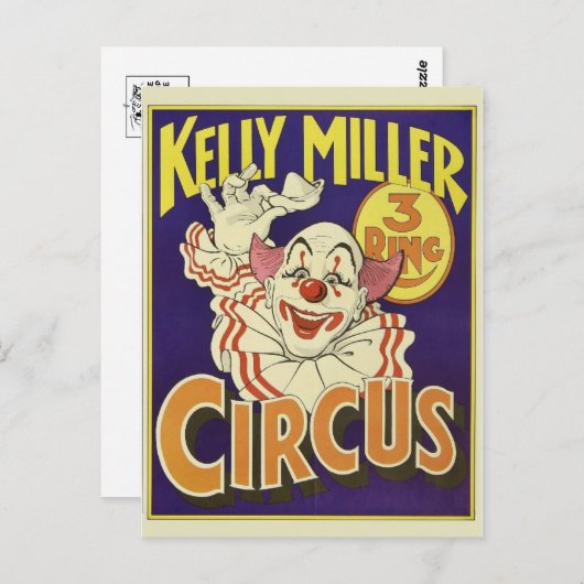 Circus Poster Briefkaart (Voorkant / Achterkant)