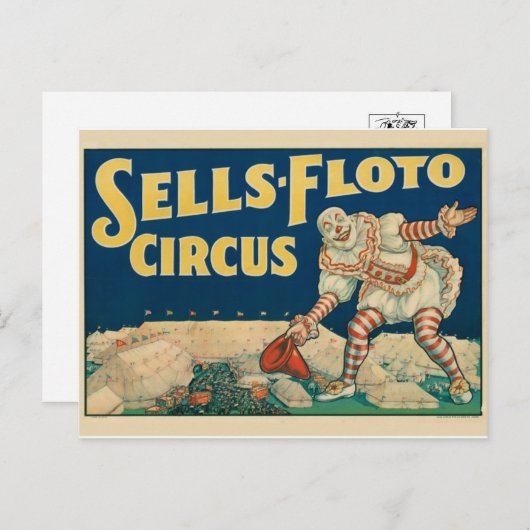 Circus Poster Briefkaart (Voorkant / Achterkant)